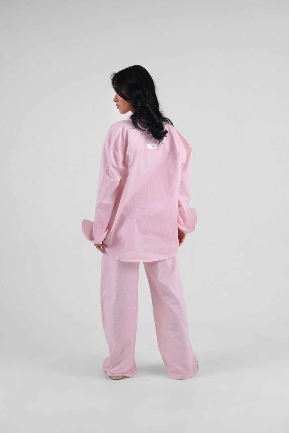 Every day striped powder pink poplin shirt