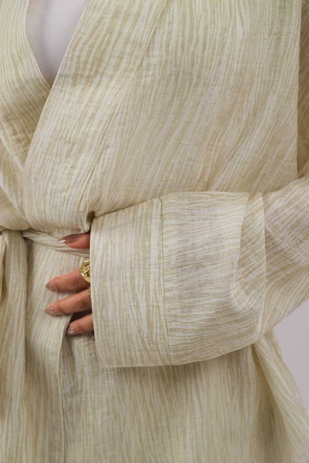Essentials beige linen cardigan