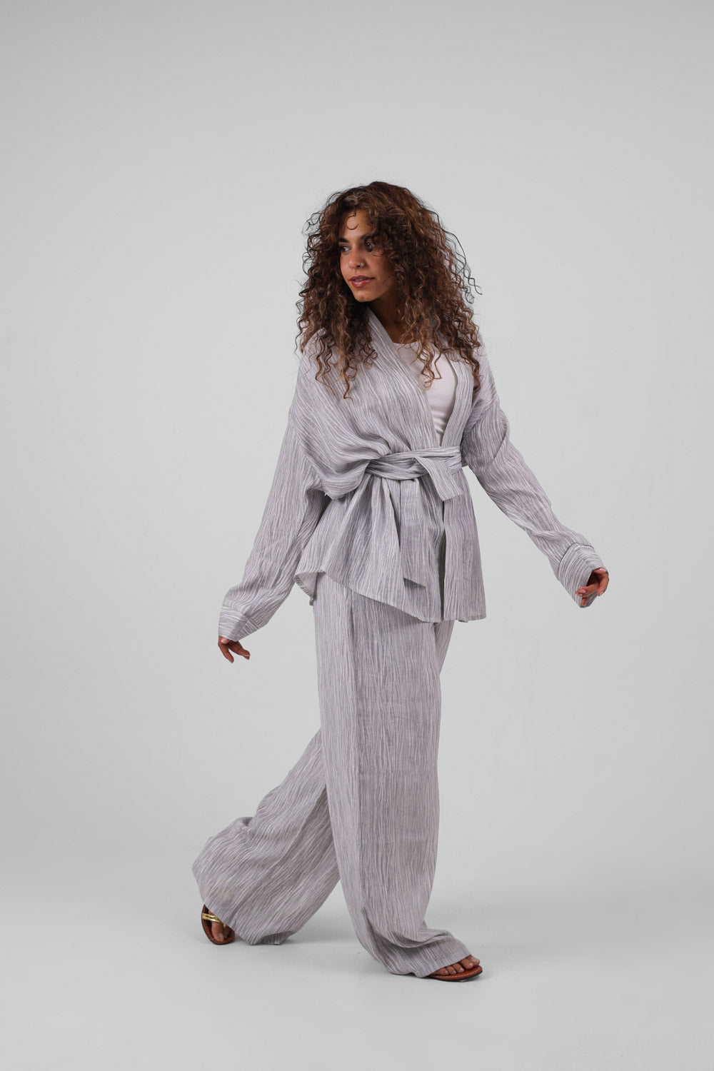 Essentials linen grey cardigan