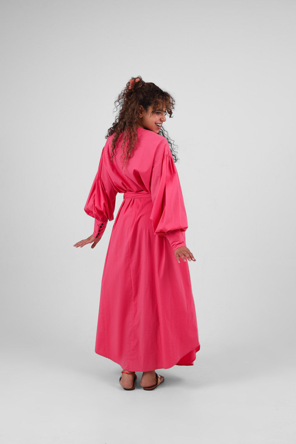 The Puff poplin dress free size