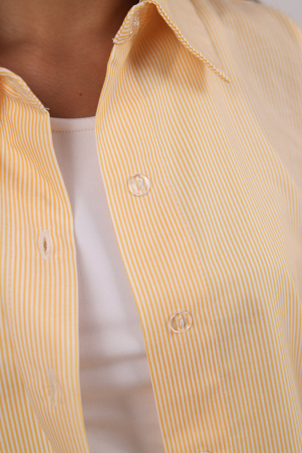 Every Day Butter Yellow poplin shirt