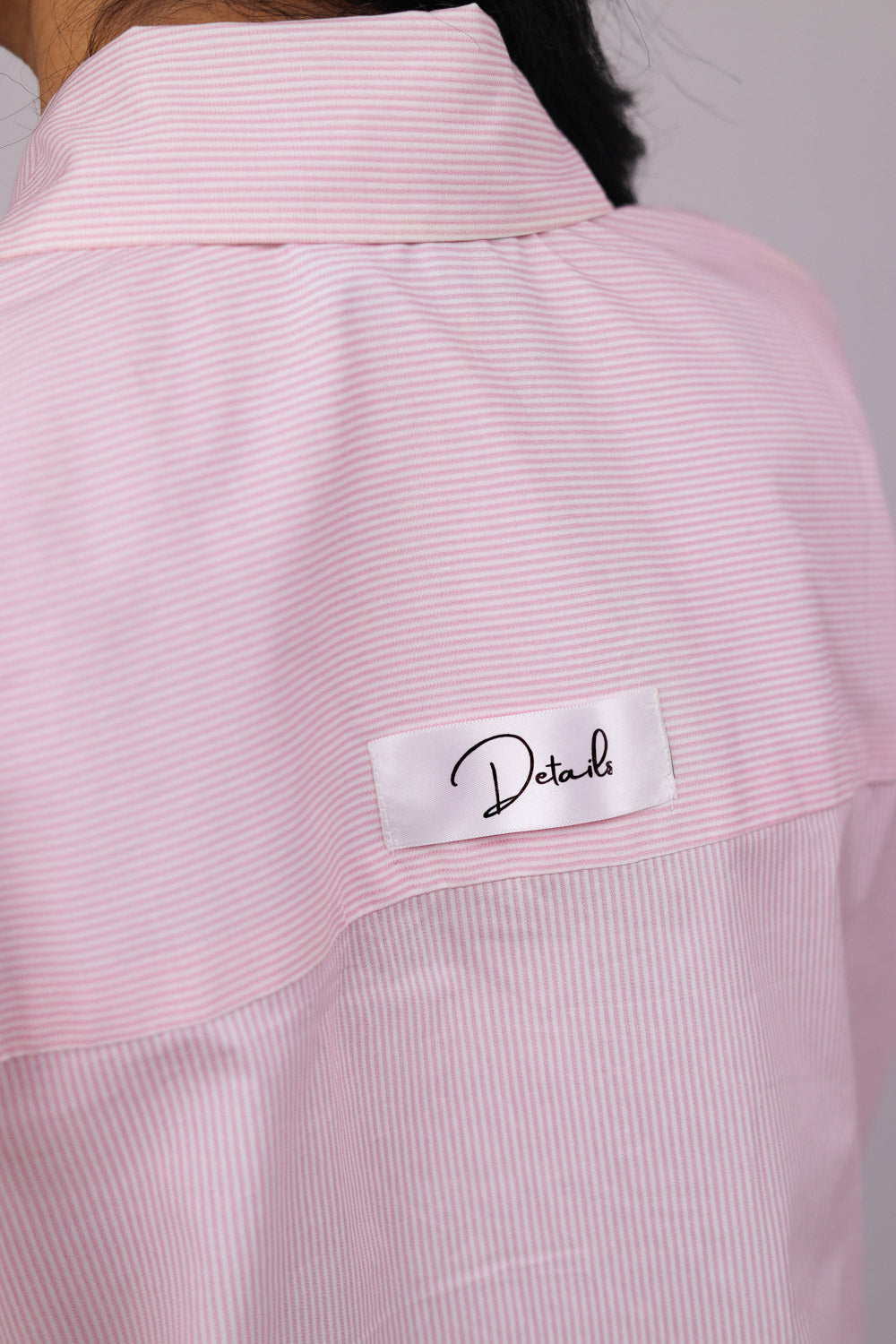 Every day striped powder pink poplin shirt