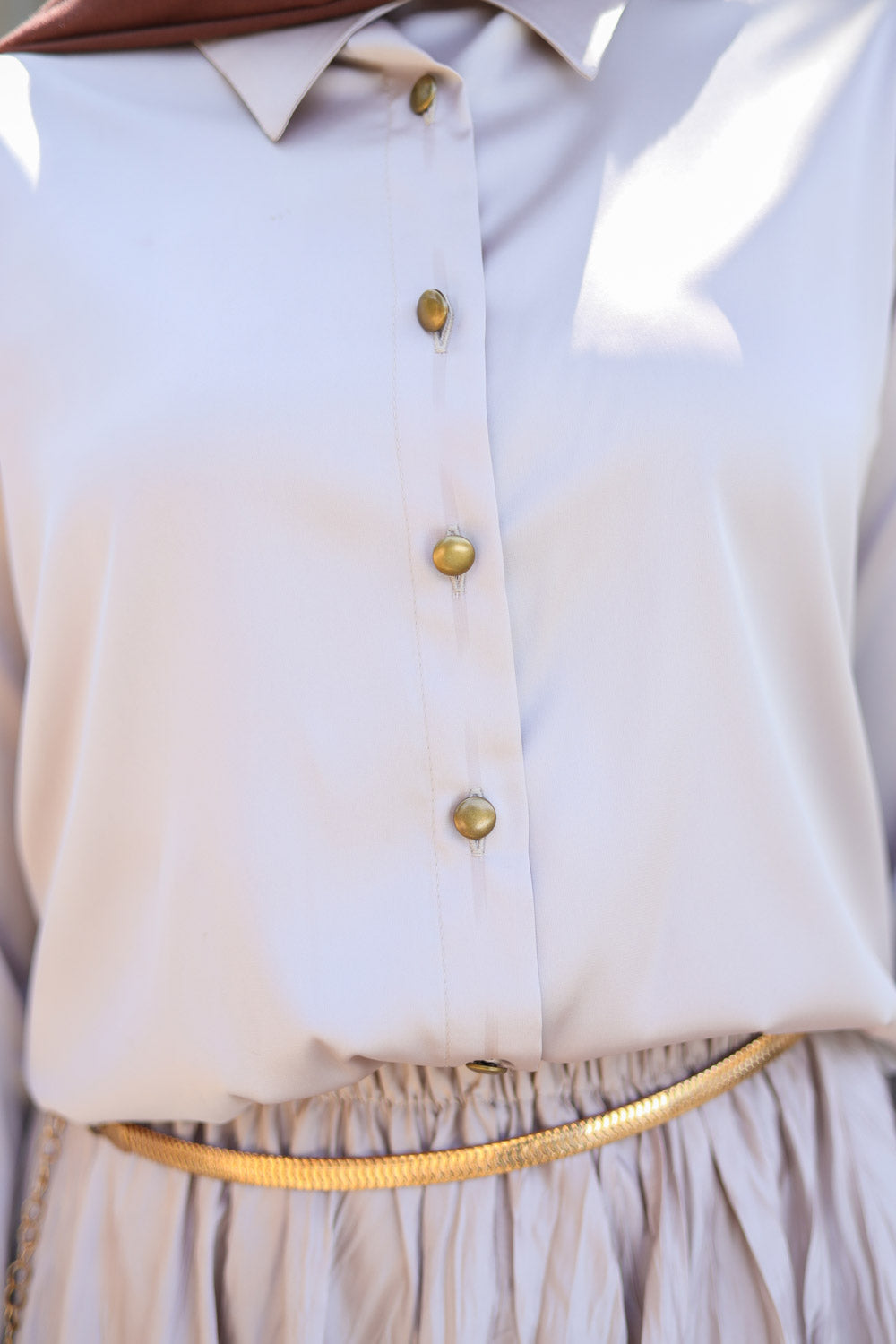 Basic Satin Greig shirt