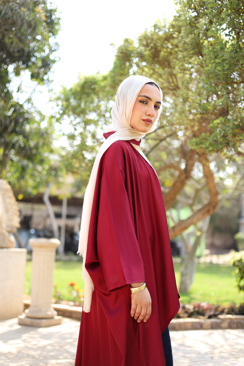 satin cape Blouse