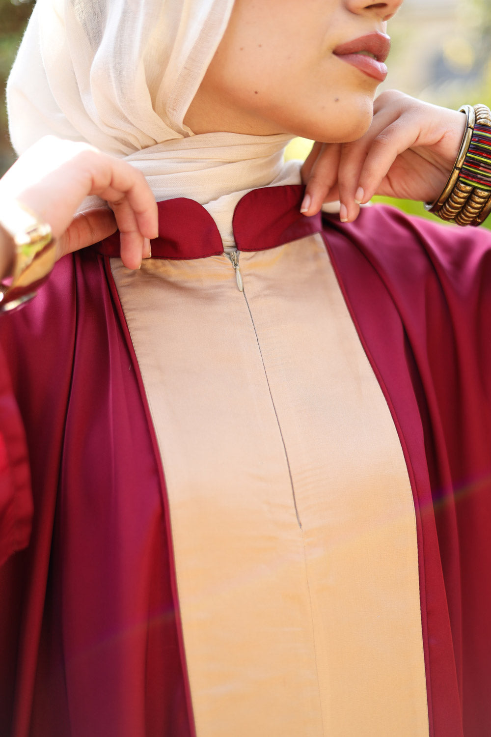 satin cape Blouse