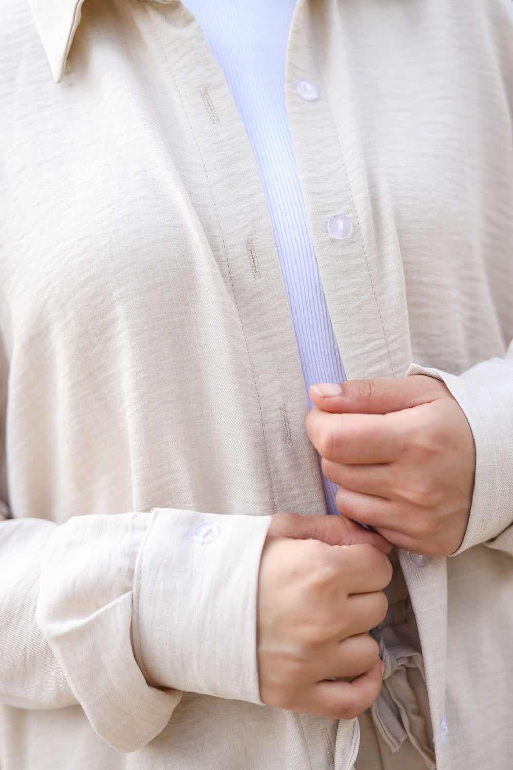 Beige linen shirt