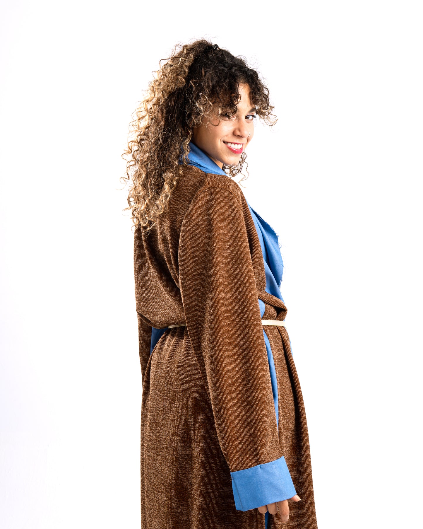 patched cardigan