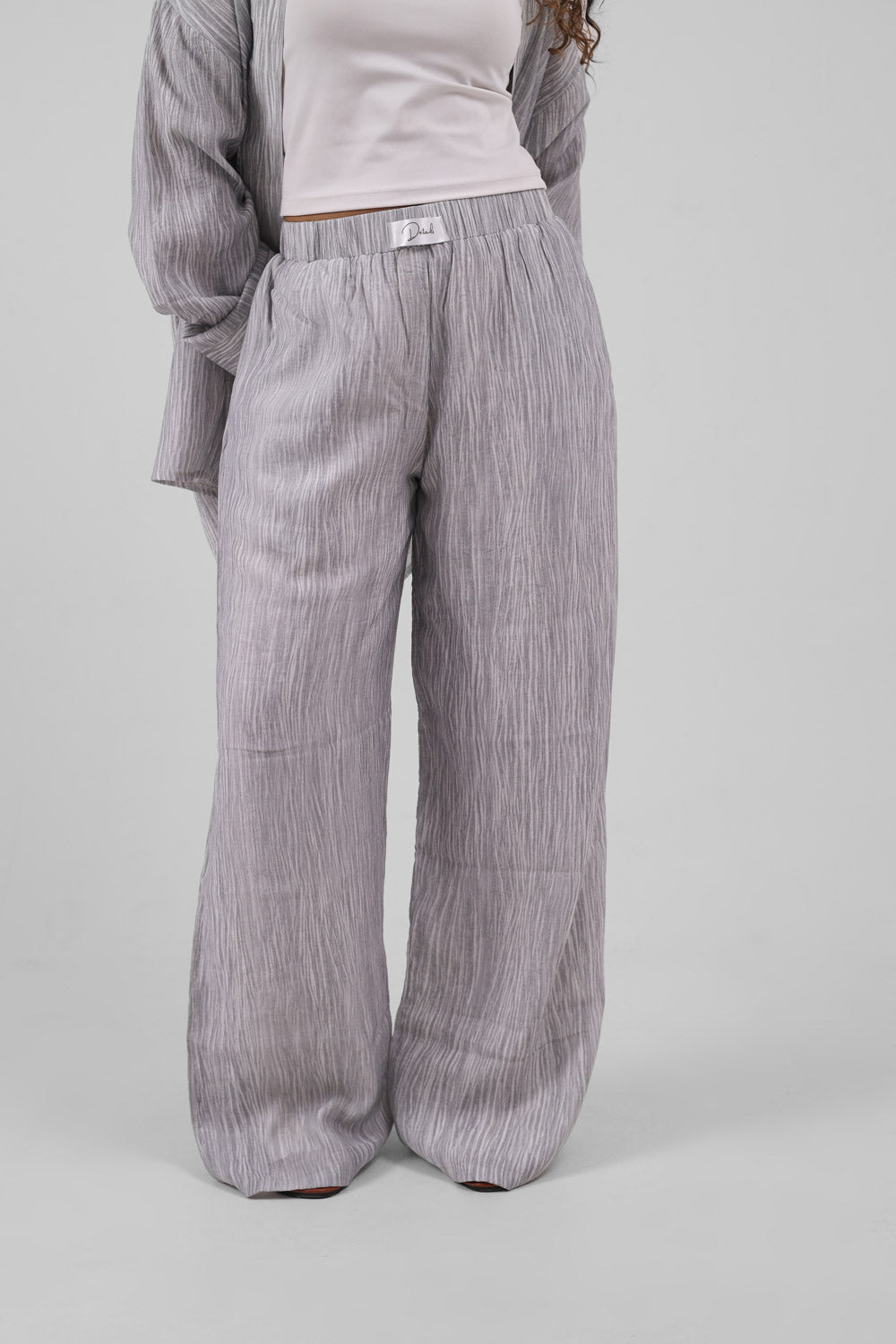 Essentials linen layered Grey pants