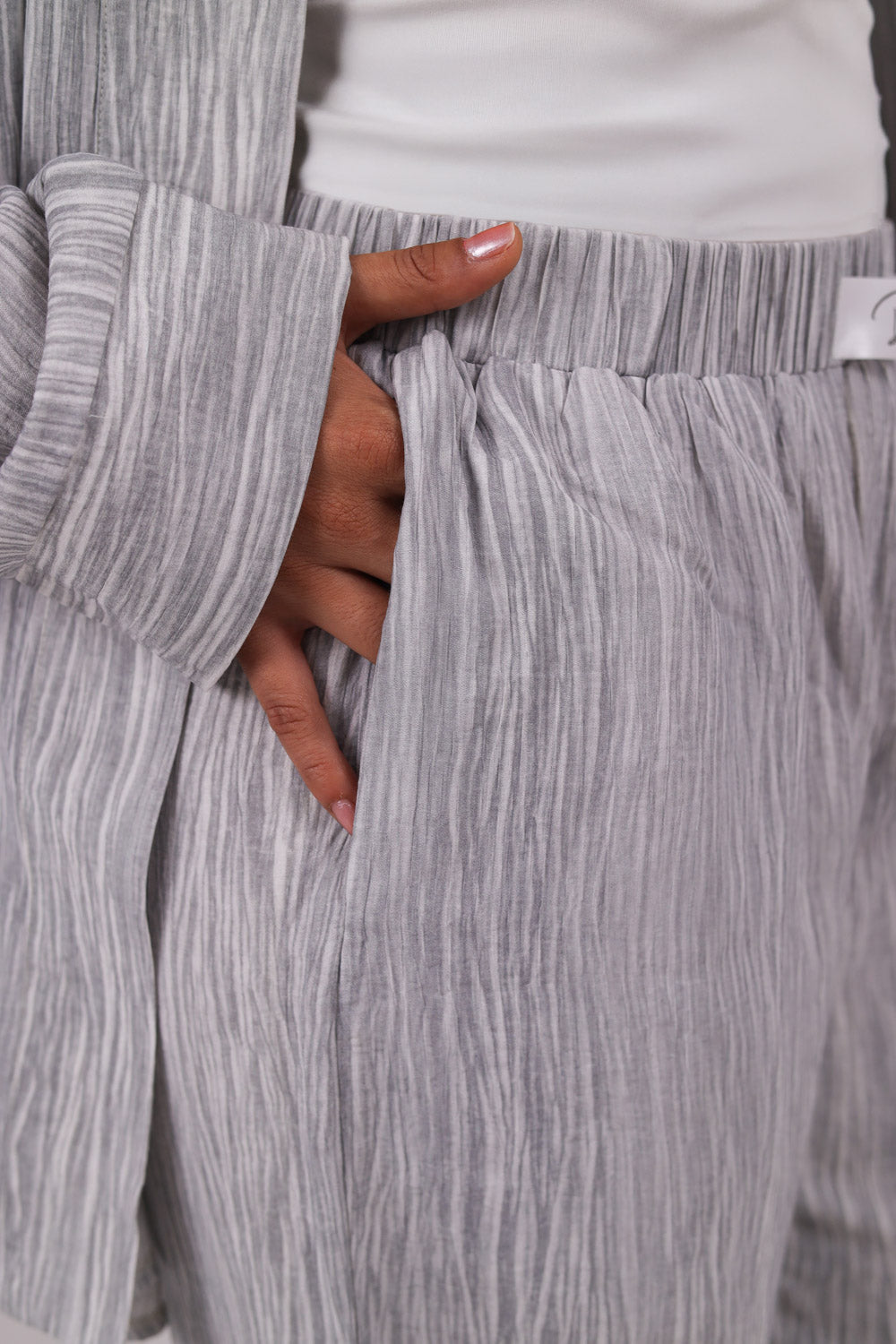 Essentials linen layered Grey pants